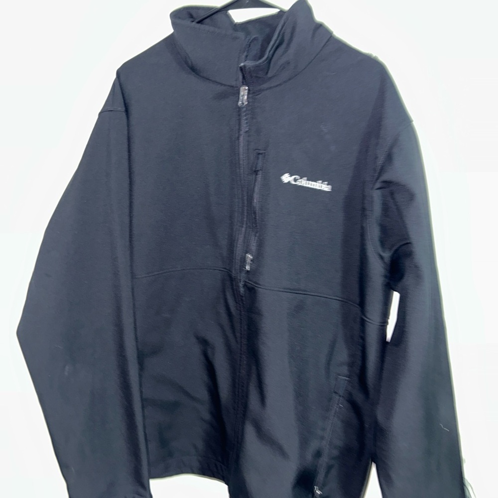 Columbia Men’s Large Full Zip Up Black Fleece Line Jacket 2XL - Picture 2 of 6